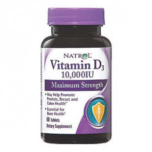 Natrol Vitamin D3 Maximum Strength - 10,000 IU 60 tabs