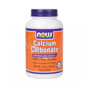NOW Calcium Carbonate - 100% Pure Powder 12 oz