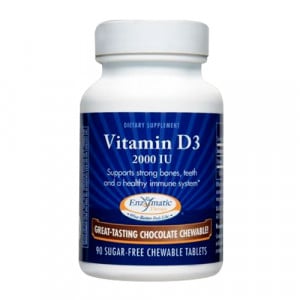 Enzymatic Therapy Vitamin D3 (2000IU) Chocolate 90 tabs