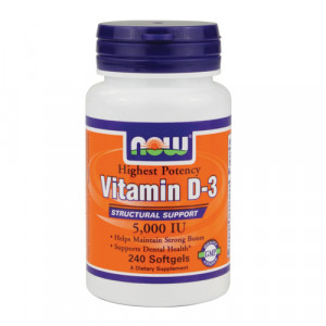 NOW Vitamin D-3 (5000IU) 240 sgels