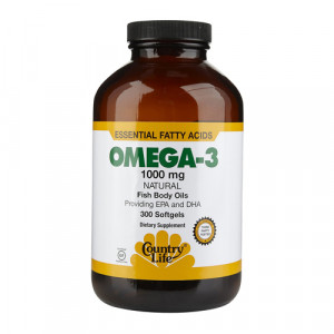 Country Life Omega-3 Fish Oil (1000mg) 300 sgels