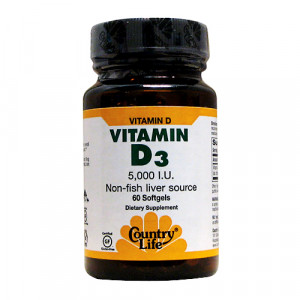 Country Life Vitamin D3 (5000IU) 60 sgels