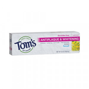 Tom's of Maine Antiplaque & Whitening Toothpaste Fennel - Fluoride-Free 5.5 oz