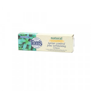 Tom's of Maine Antiplaque Tartar Control Whitening Toothpaste Fluoride-Free Peppermint 5.5 oz