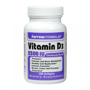 Jarrow Vitamin D3 (2500IU) - 100 softgel